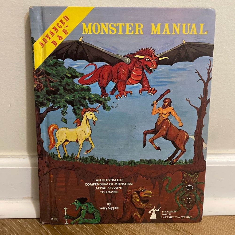 Advanced Dungeons & Dragons Monster Manual 1979 4th Edition Vintage TSR D&D Book